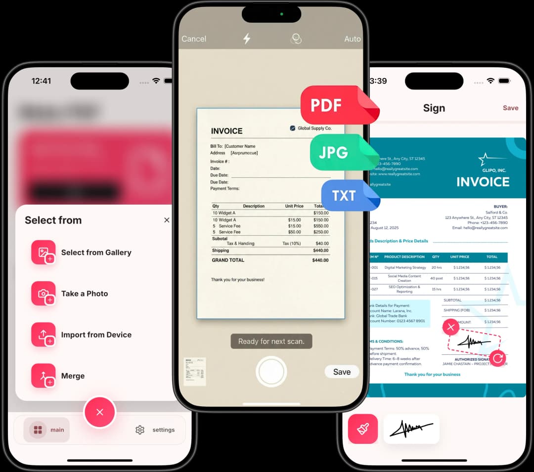 PDF Scanner app screenshot